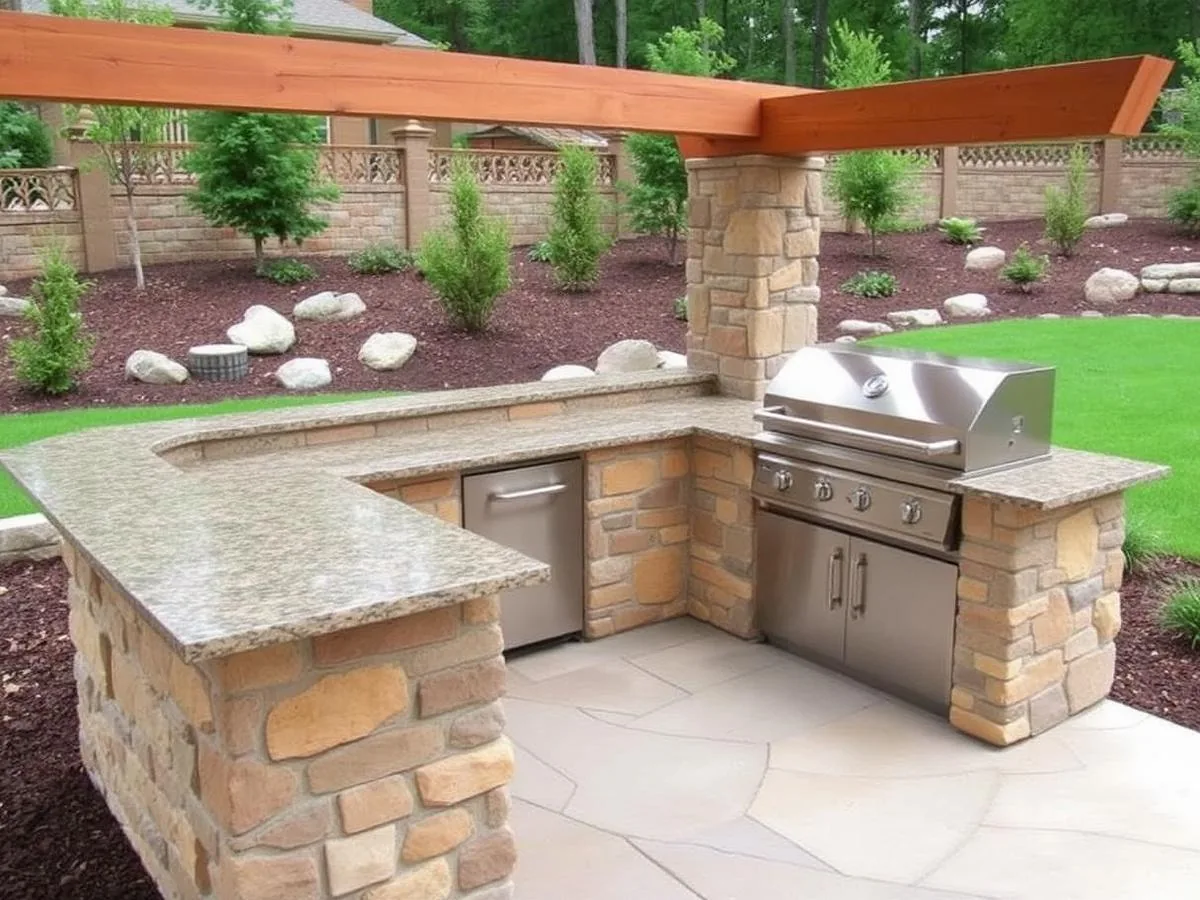 Stone and planting work completed by the Earthworks crew
