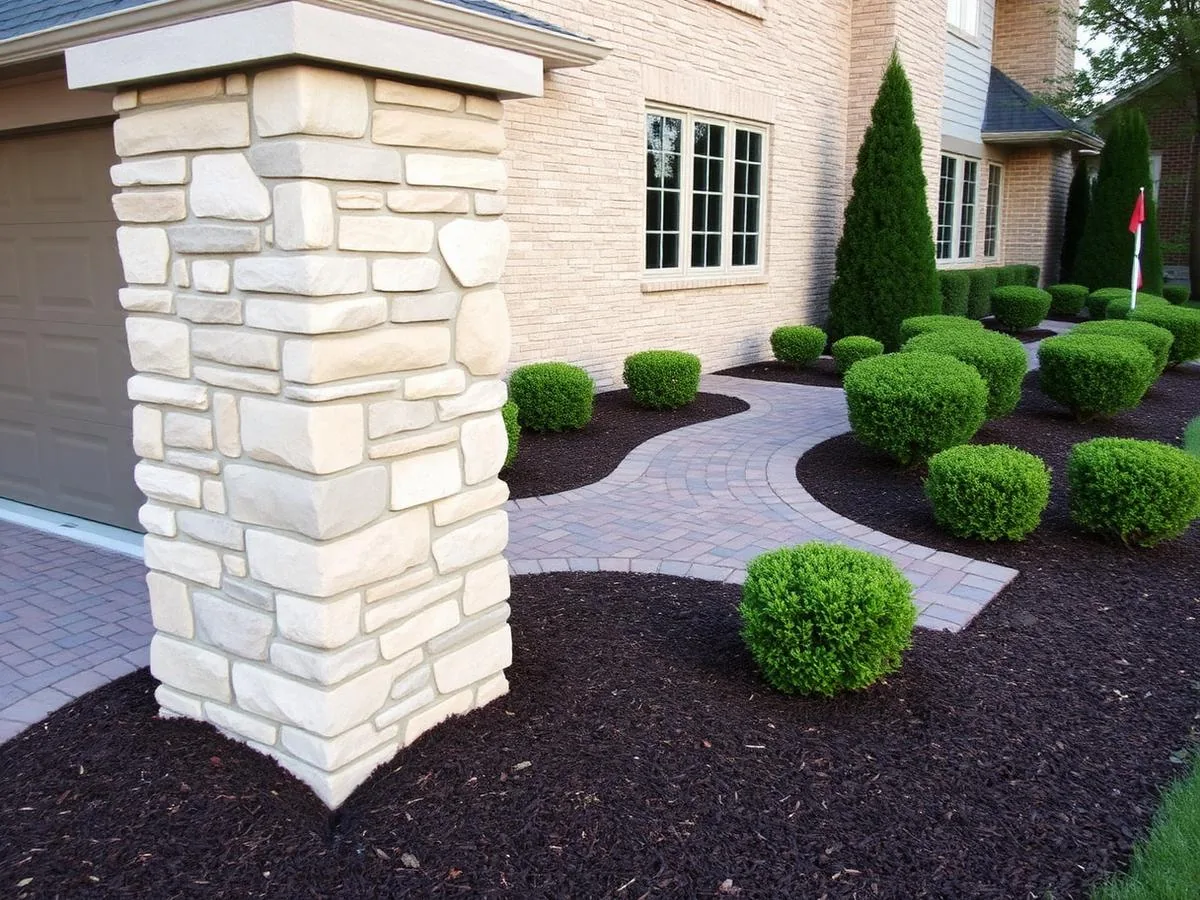 A finished Earthworks landscaping and masonry project in Fairfield County