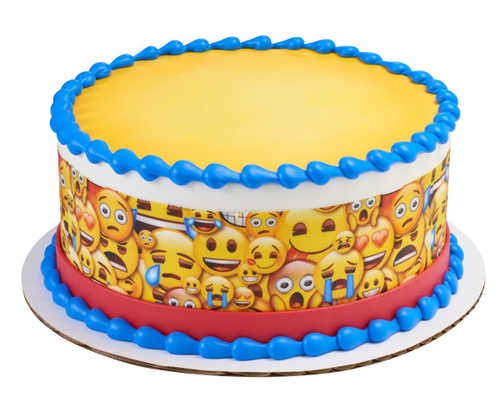 Emoji Round Cake