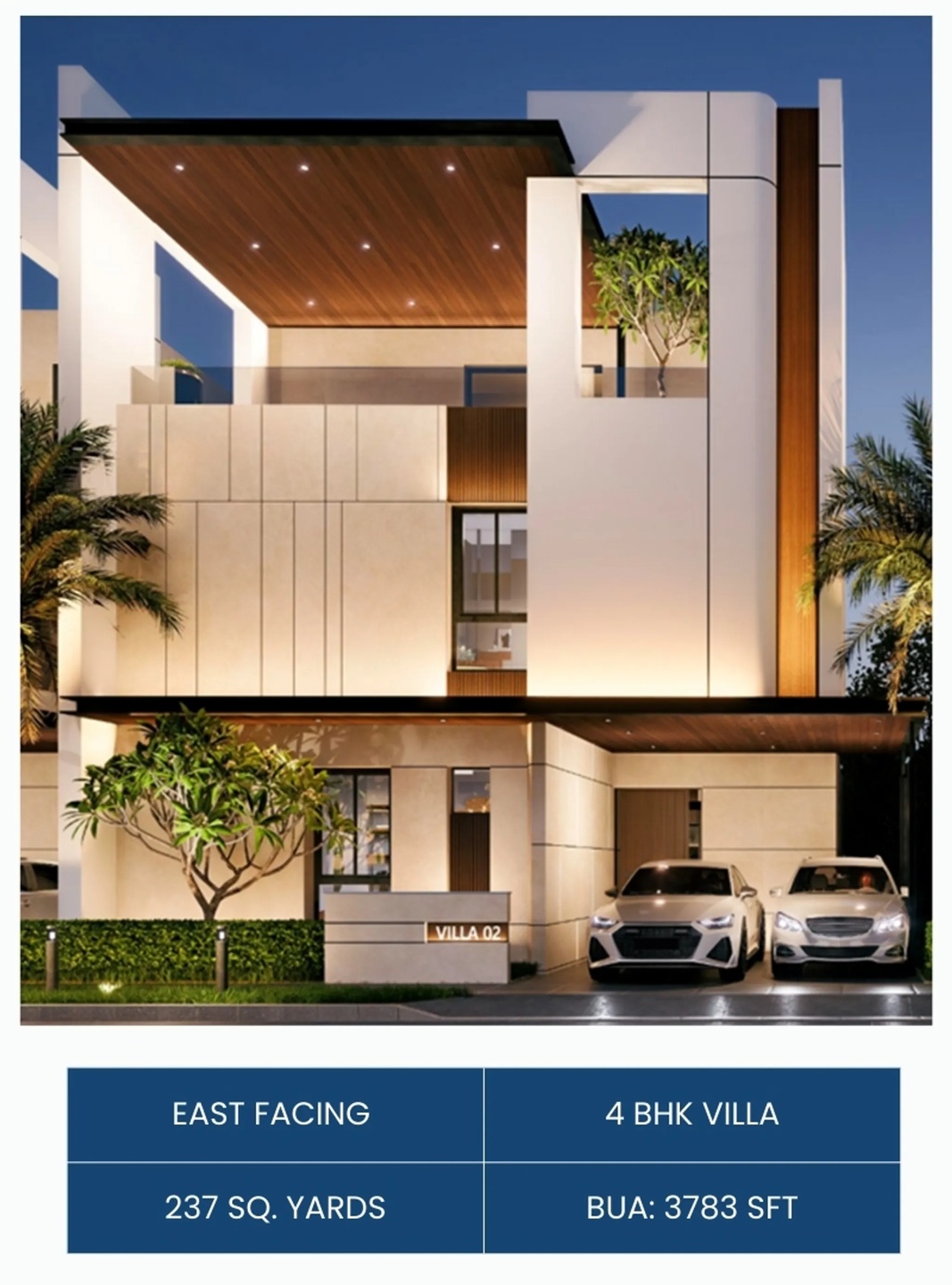 East facing villa floor plan — sheet 1