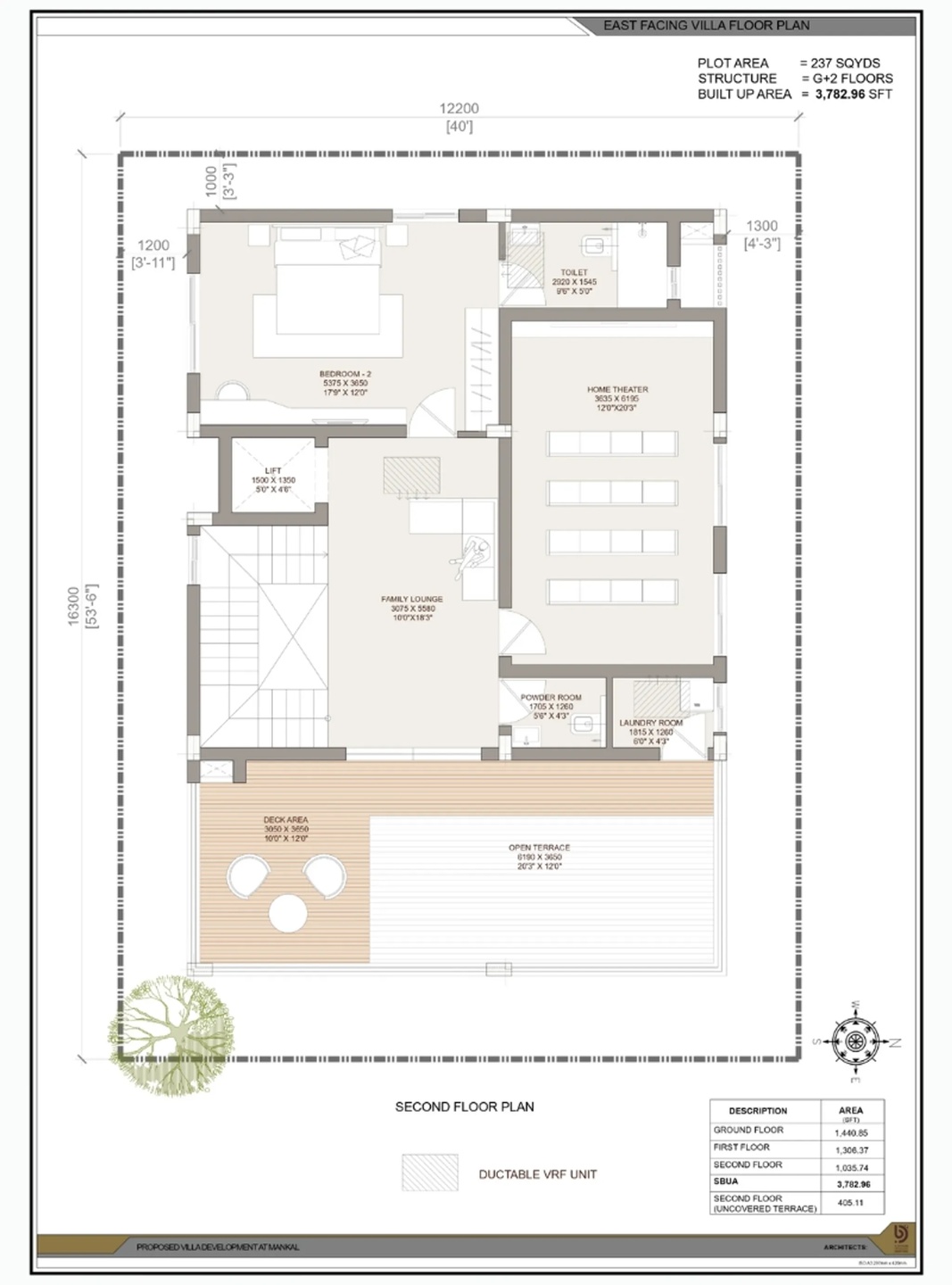 East facing villa floor plan — sheet 4